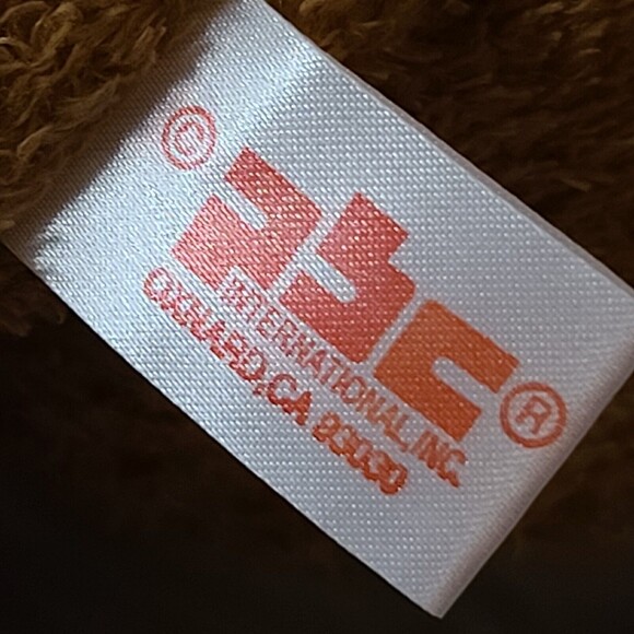 PBC International Brown Bear Plush Pink and White Bow Weighted - Picture 10 of 11